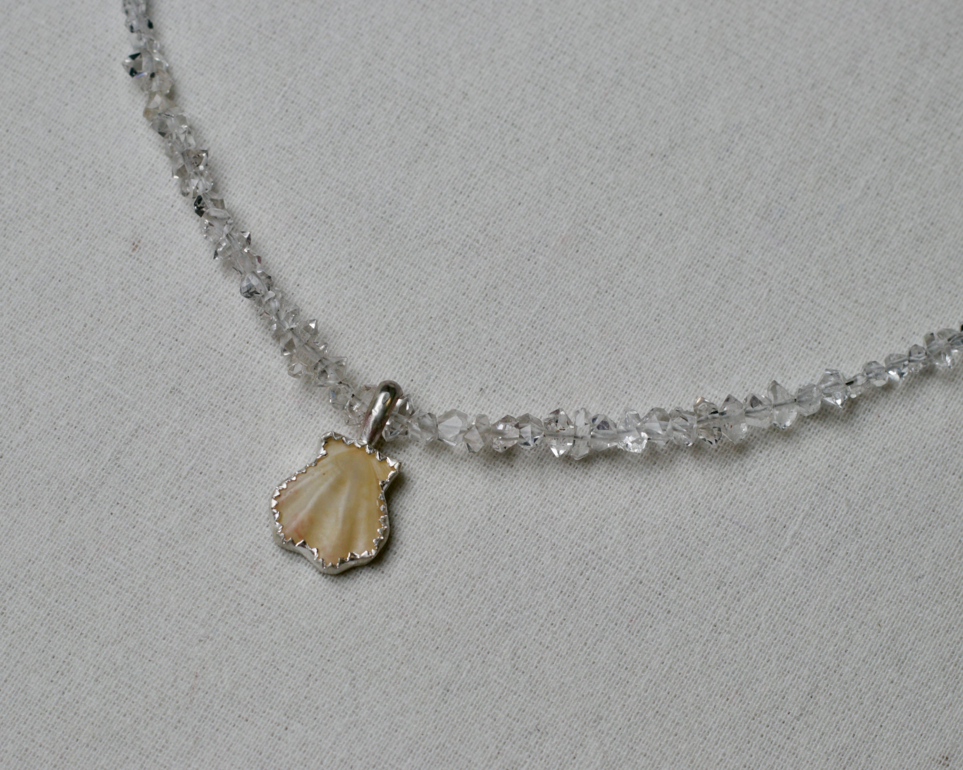 Herkimer Diamond Mermaid Necklace.