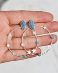 Star Hoops in Opal - PRE-ORDER