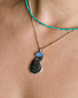 Black Shell & Opal Mermaid Necklace B