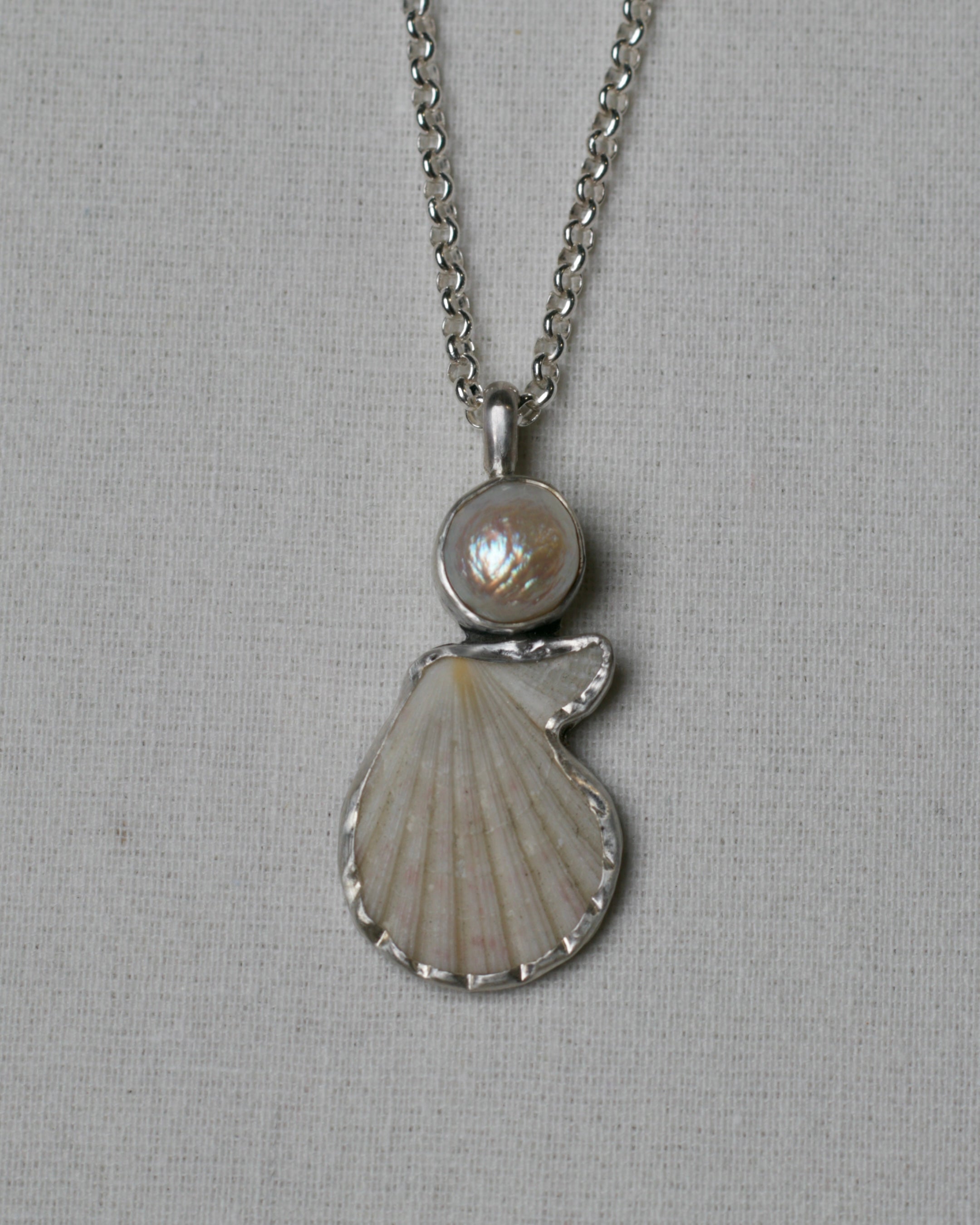 Fresh Water Pearl and Shell Necklace