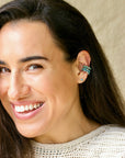 All Green Turquoise Ear Cuff