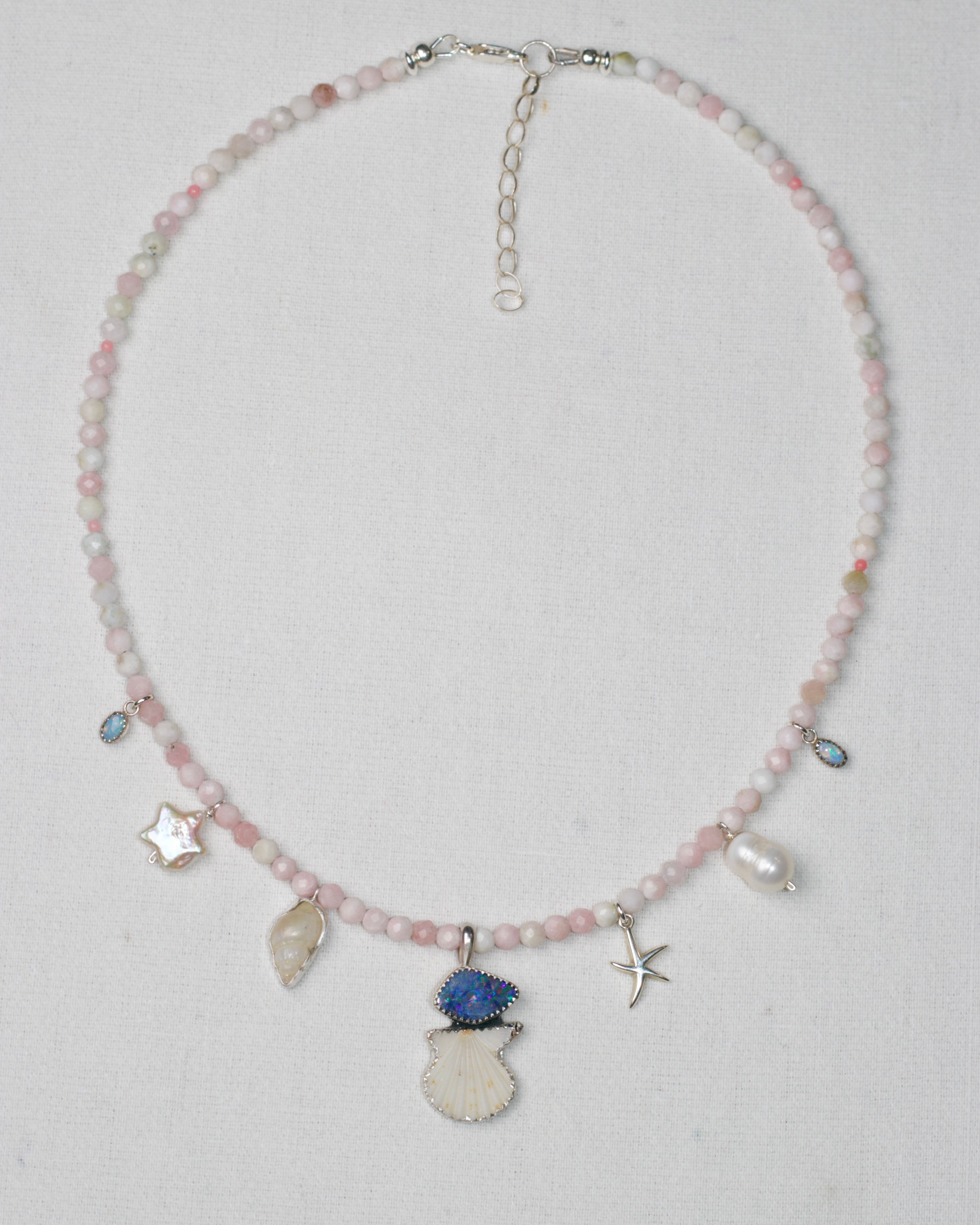 Pink Opal Mermaid Necklace