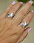 Daisies Silver ring - Size 8.5