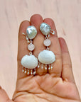 Mermaid Drop Earrings in White