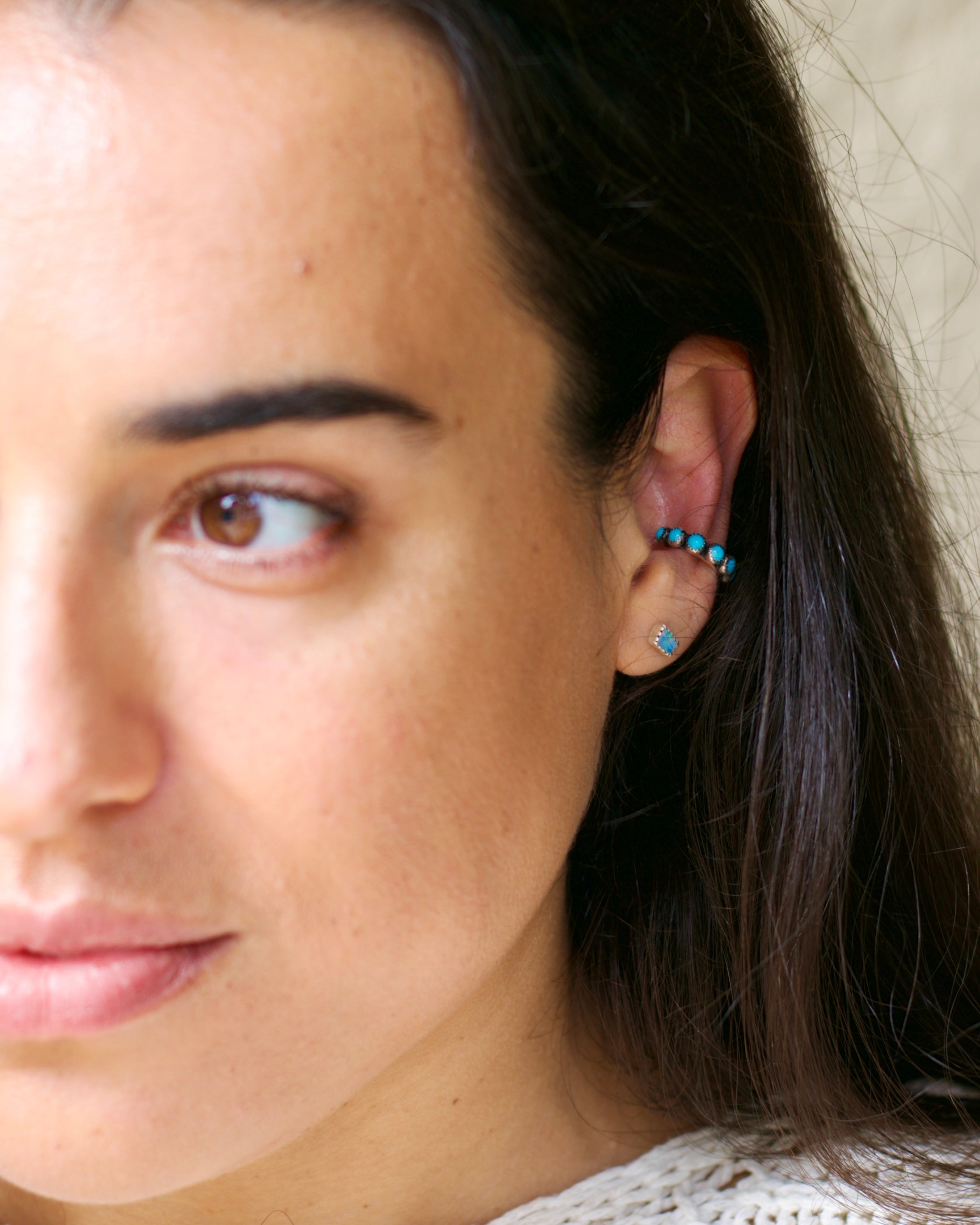 White Opal Ear Cuff