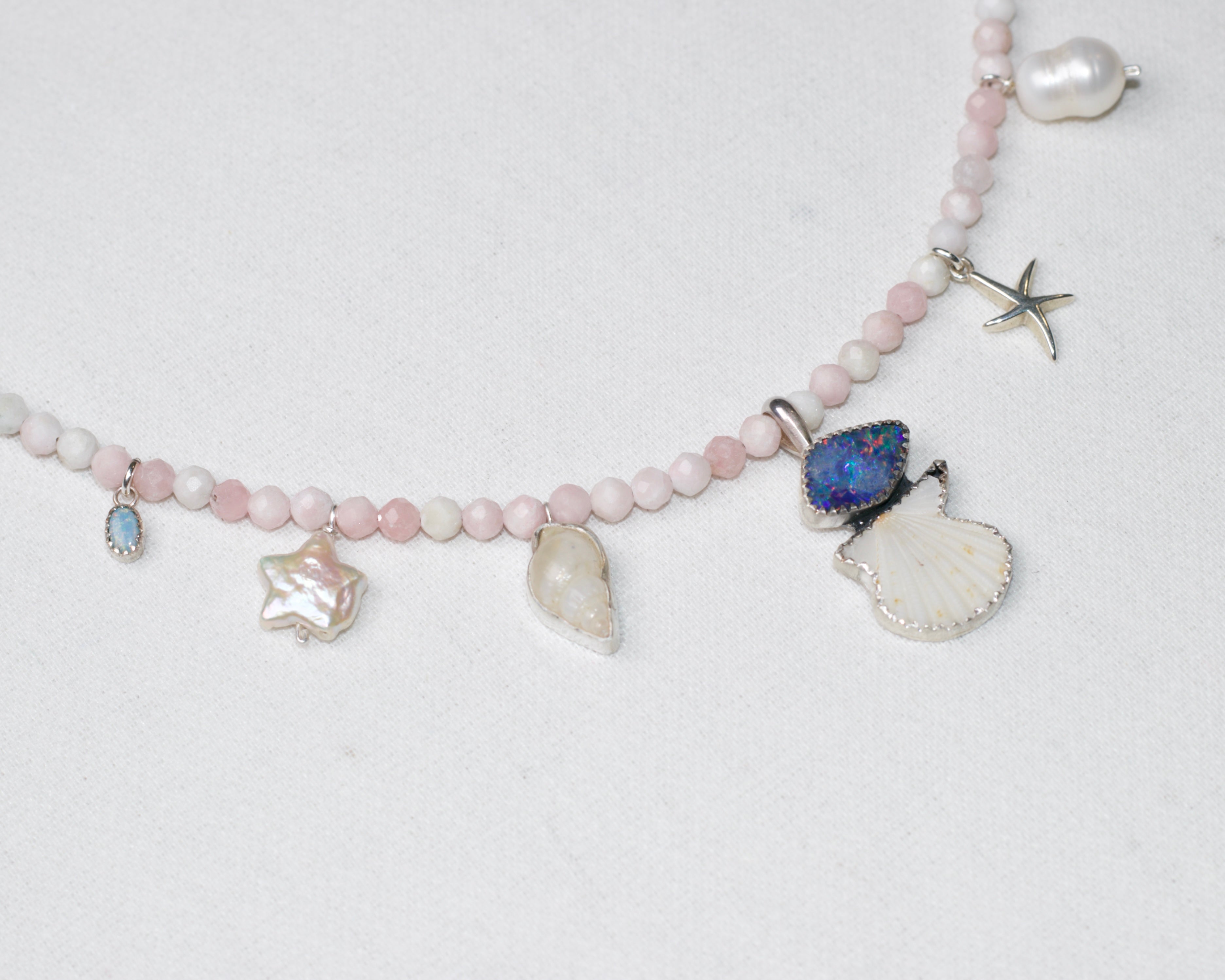 Pink Opal Mermaid Necklace