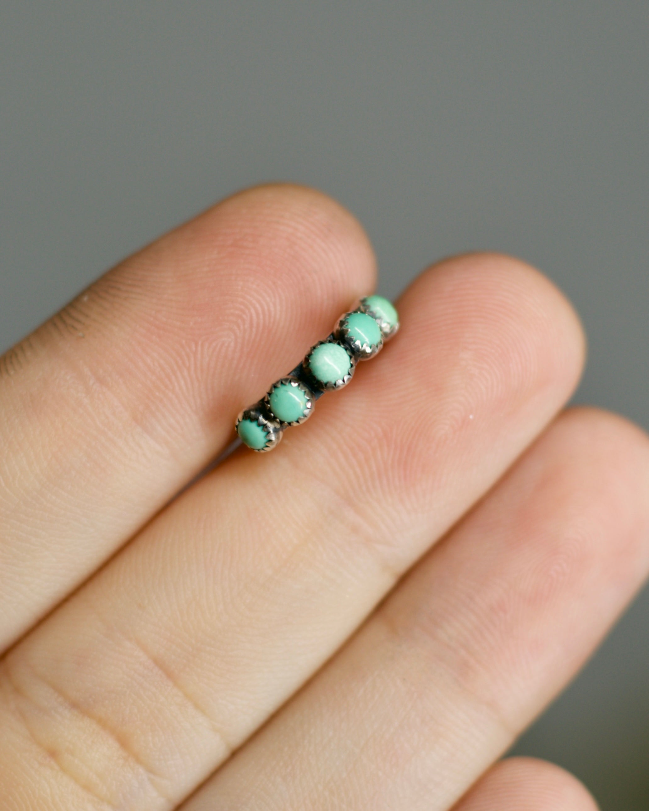 All Green Turquoise Ear Cuff