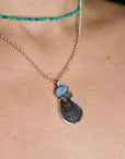 Black Shell & Opal Mermaid Necklace B
