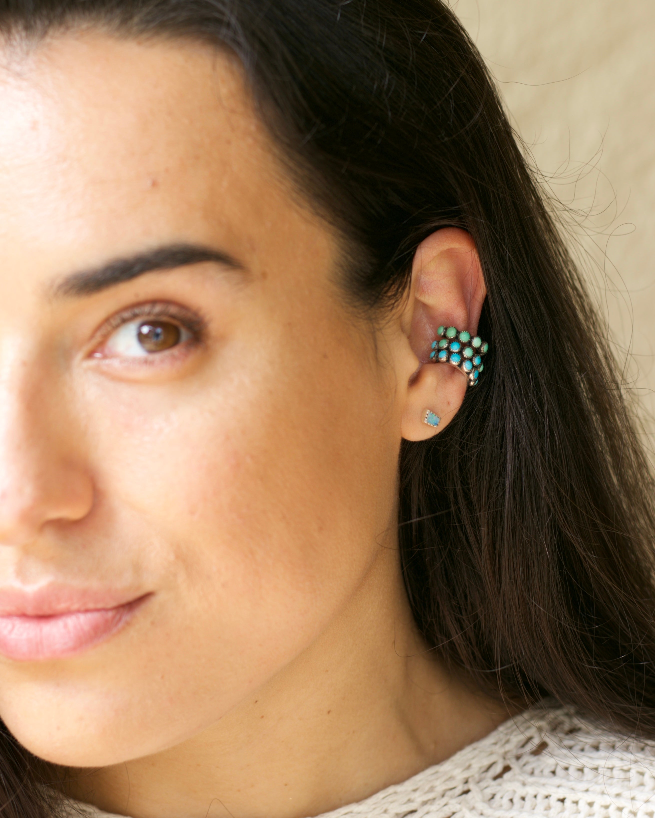 White Opal Ear Cuff