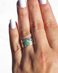 Floral Turquoise Ring