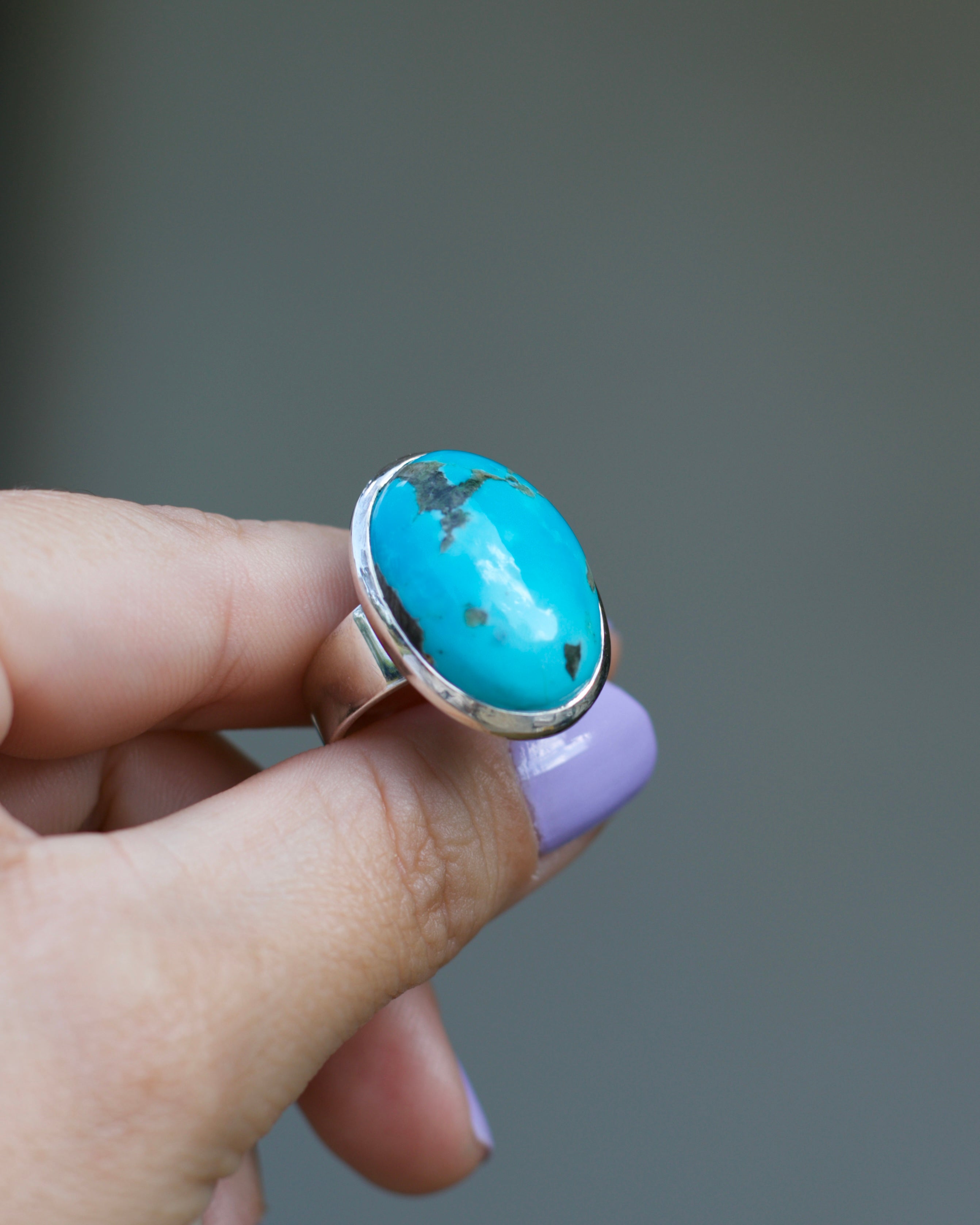 Turquoise Egg Ring - Size 9 1/4