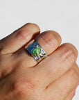 Floral Turquoise Ring