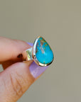 Turquoise Egg Ring - Size 7. 1/4