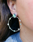 Star Hoops in Turquoise
