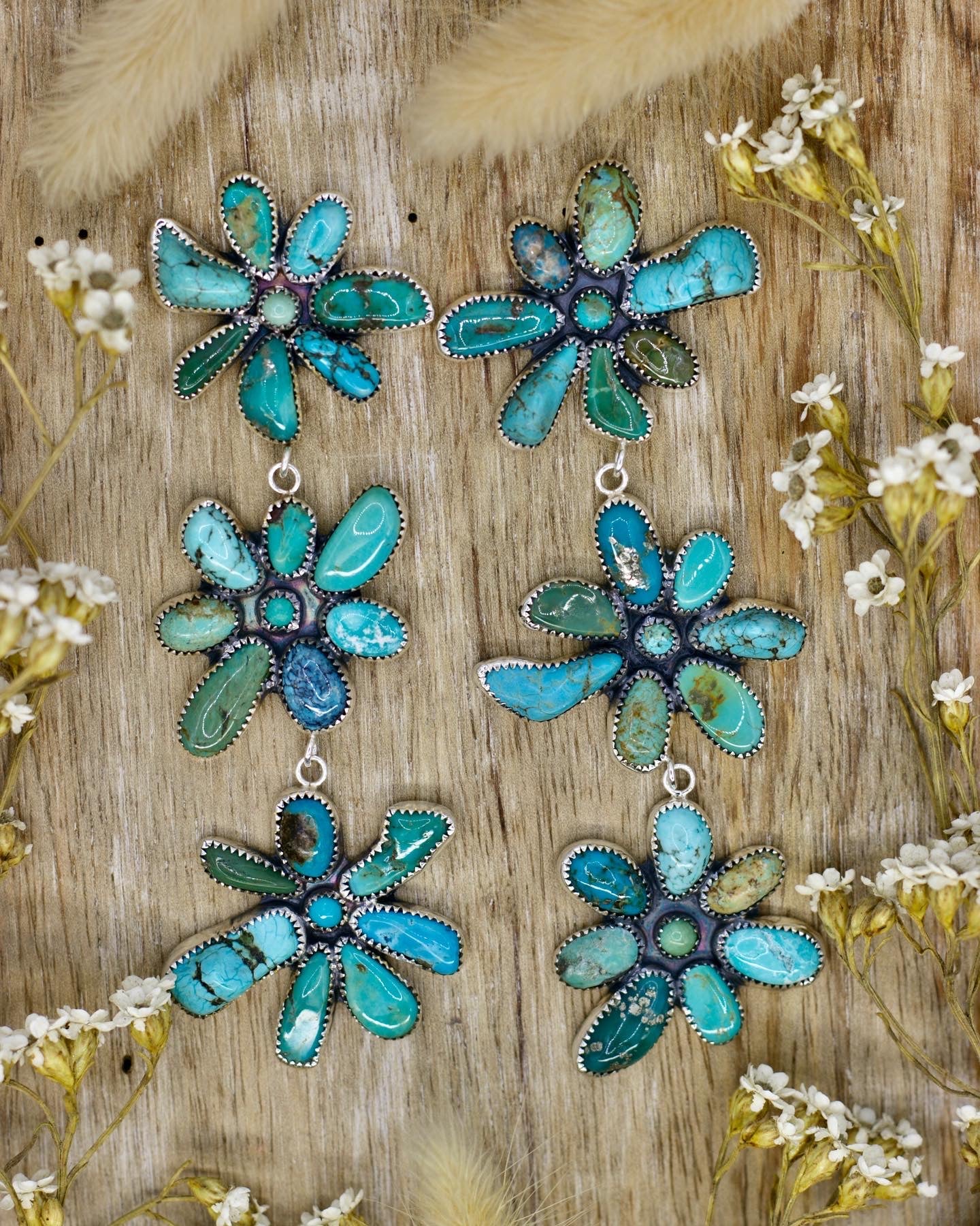 Turquoise Bouquet Earrings.