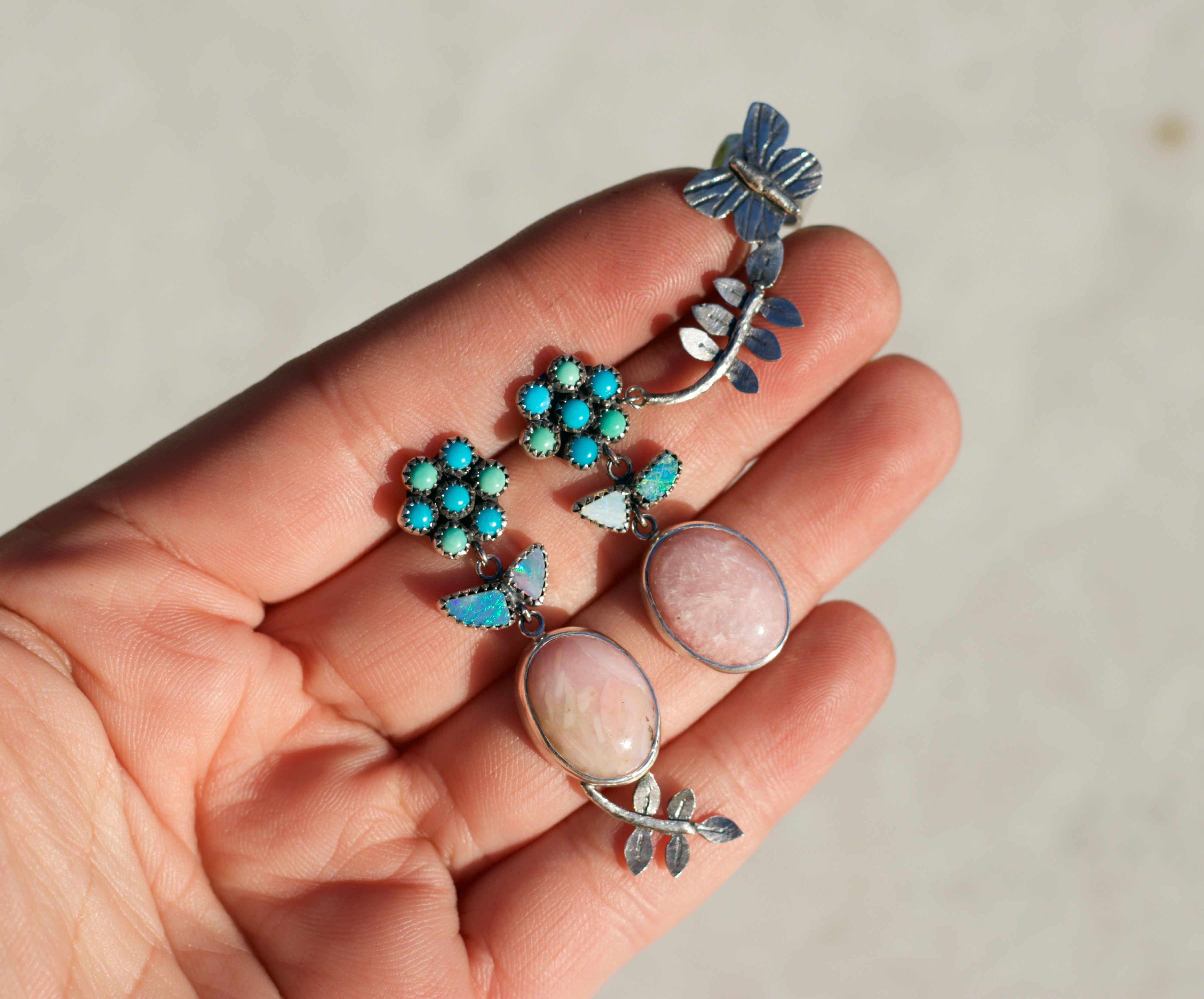 Living Nature Earrings and Cuff