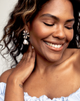 PRE-ORDER Fresh Water Pearl, Flower pot Earrings