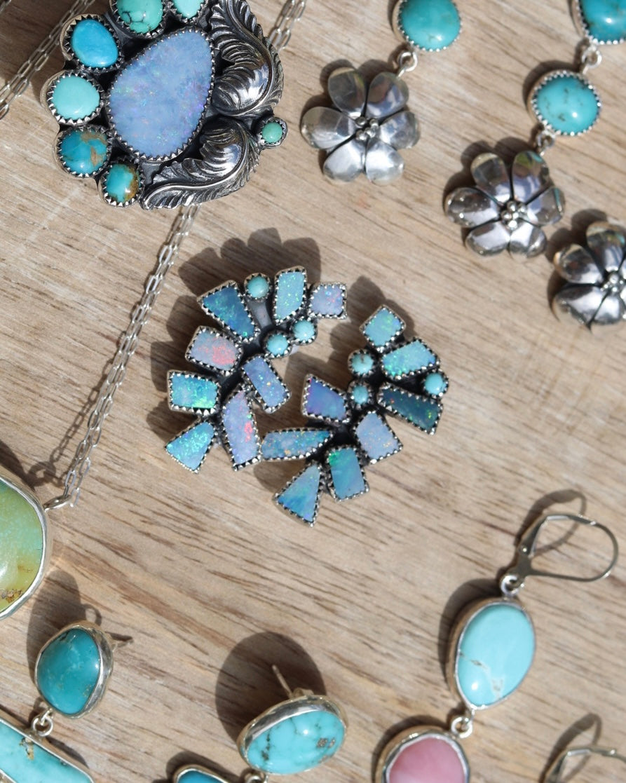Turquoise Dreaming Climber and Drop Earrings