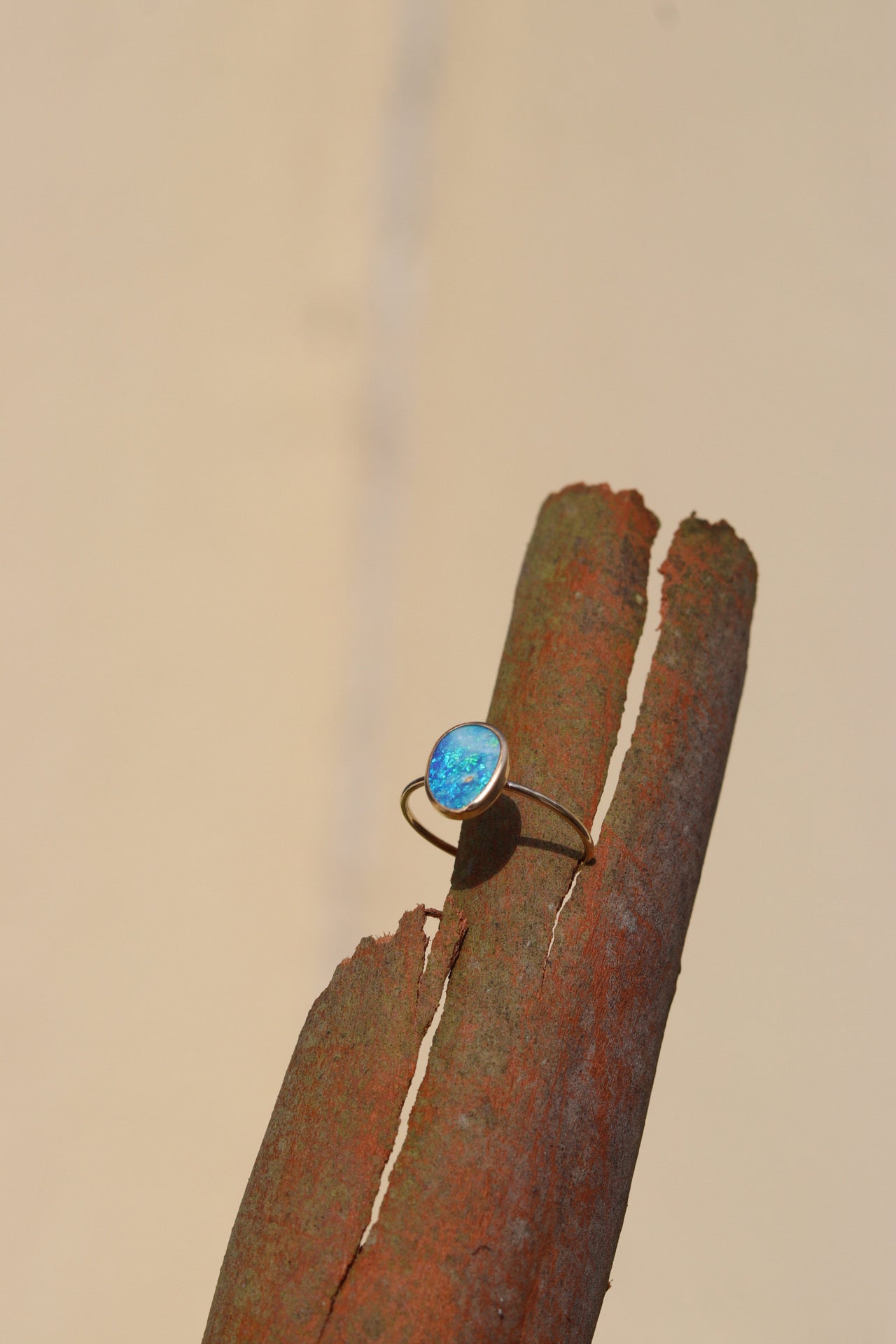 Opal Gold Ring - Size 8.15