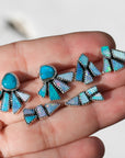 Pre-Order Plume Earrings. Turquoise and Opal