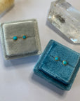 Gold Turquoise Studs.