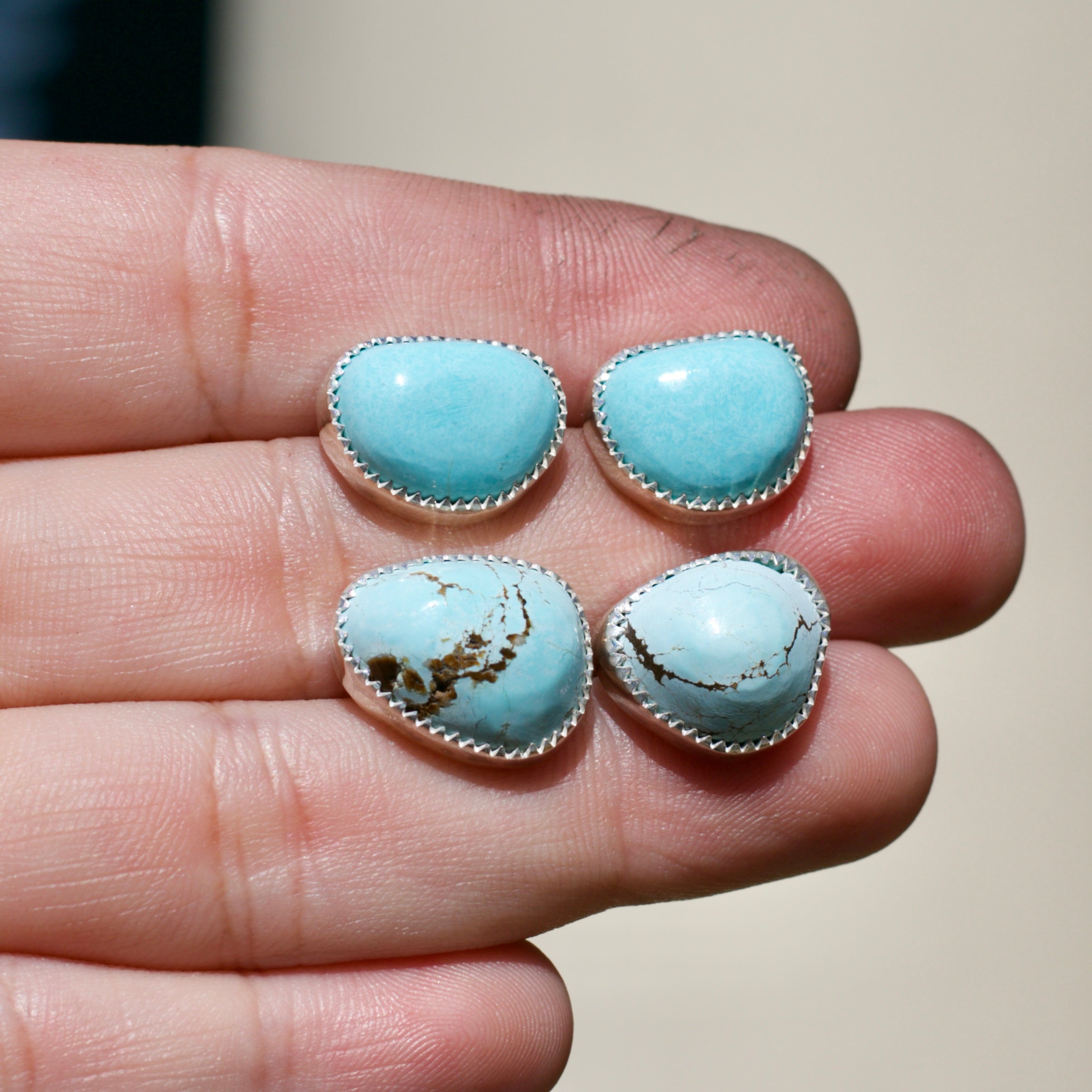 Flow Earrings Baby Blue Turquoise