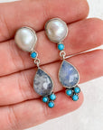 Fresh Water Pearl and Moonstone Earring