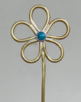 Turquoise Flower Hair Pin Jeweller’s Brass