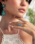 Moonstone and Turquoise Heirloom ring