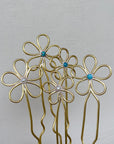 Pearl Flower Hair Pin Jeweller’s Brass