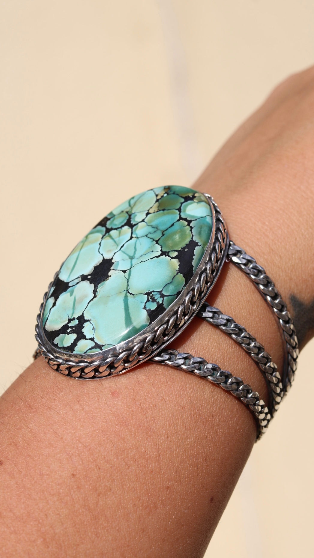 Giant turquoise Cuff