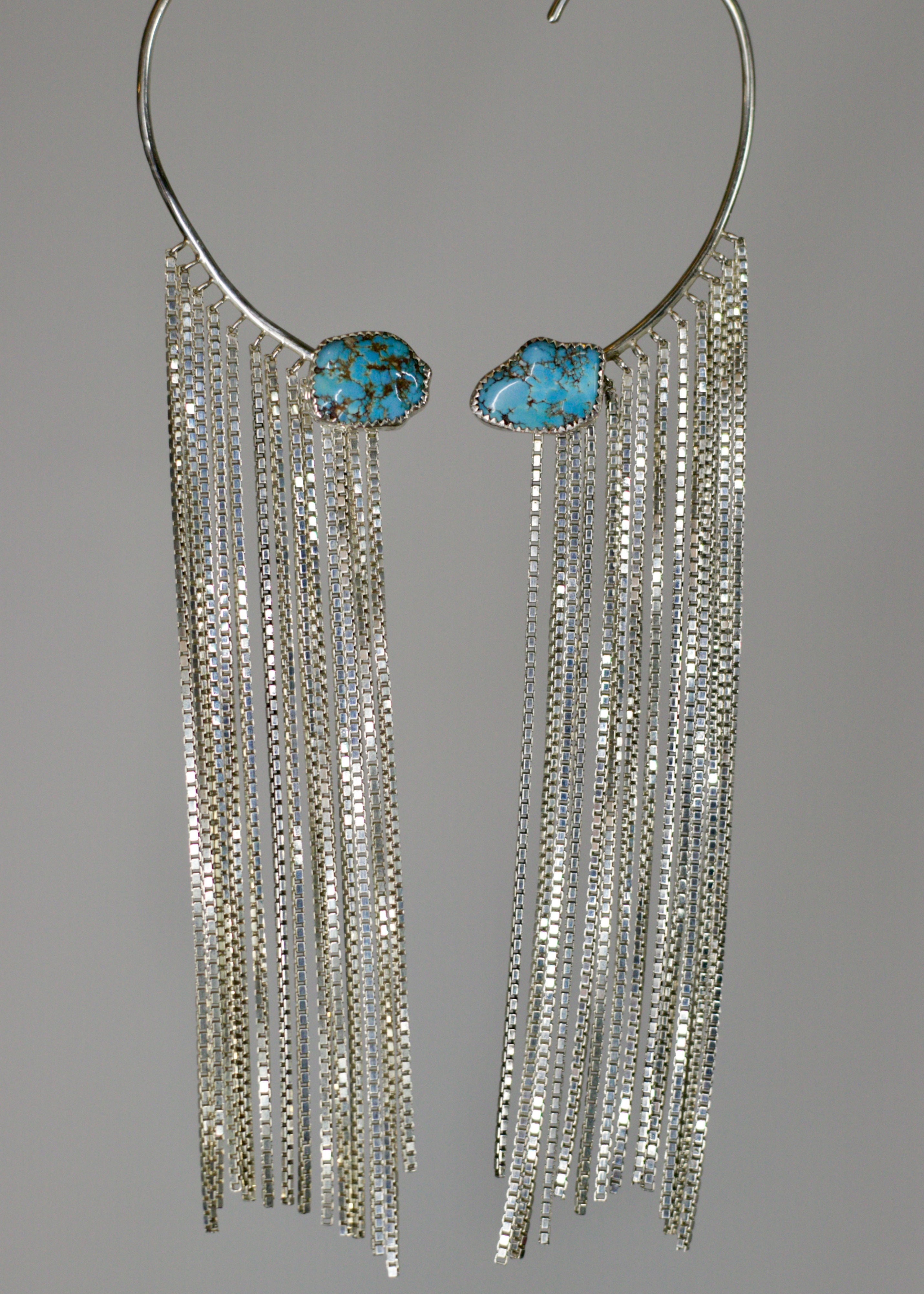 Flow Earrings Lavender Turquoise