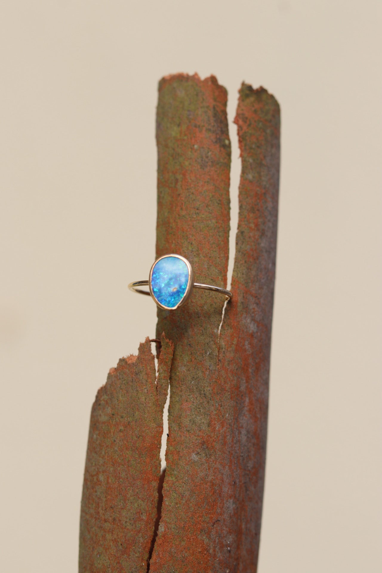 Opal Gold Ring - Size 8.15