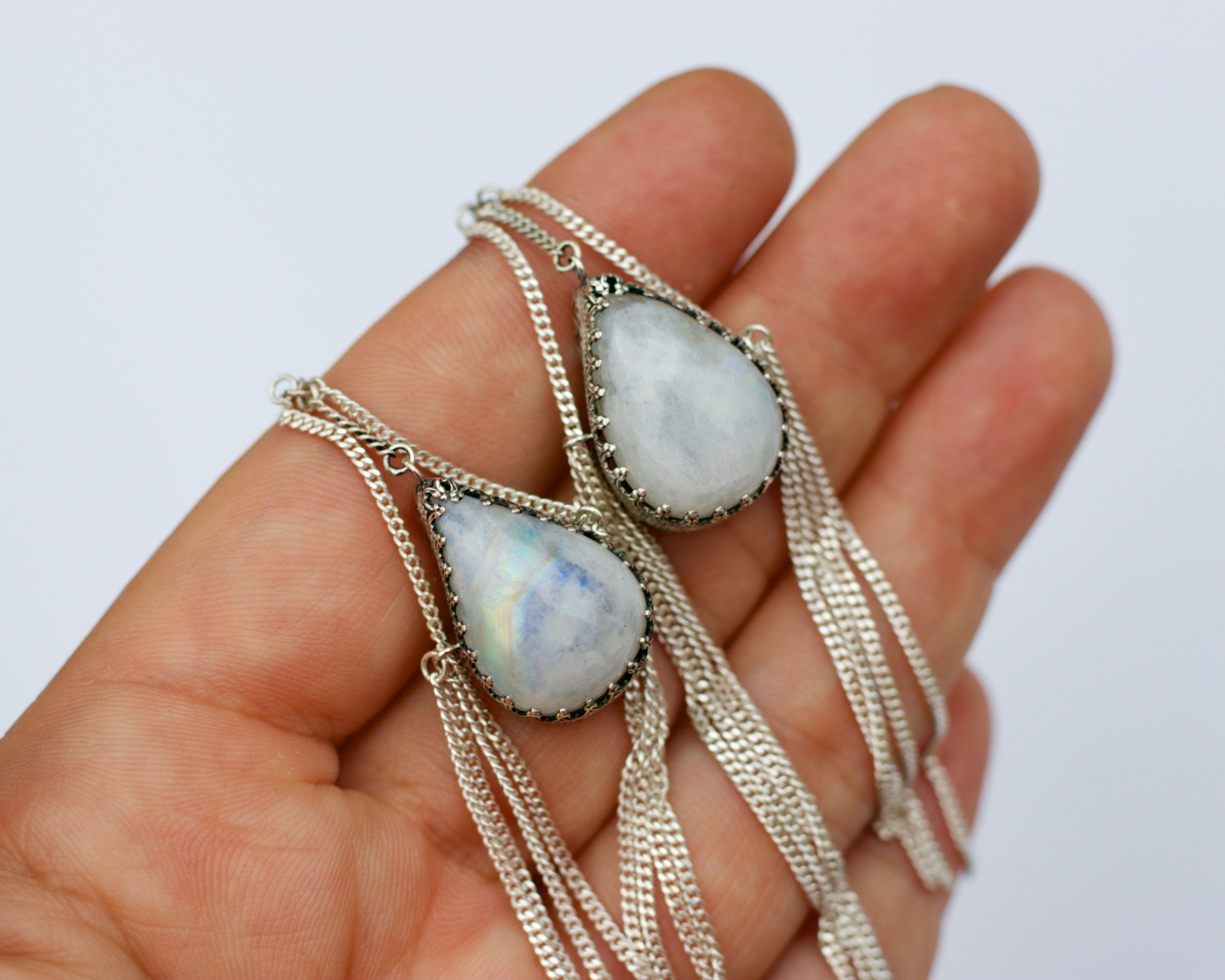 Double Earrings Turquoise and Moonstone