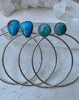 Turquoise Orbit Hoops