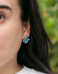Pre-Order Plume Earrings. Turquoise and Opal