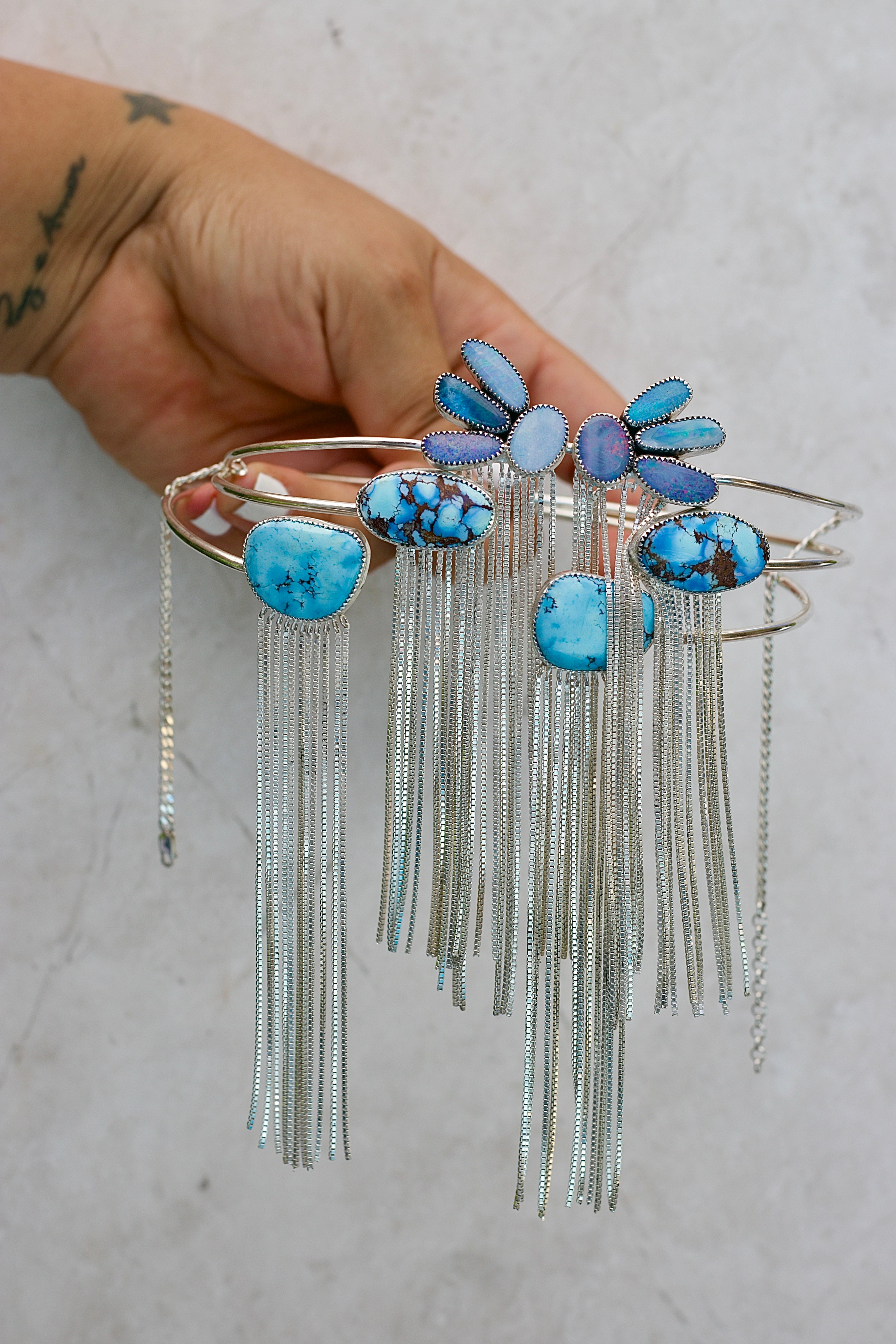 Flow Choker high Grade Lavender Turquoise