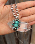Monster Crystal with turquoise cluster necklace
