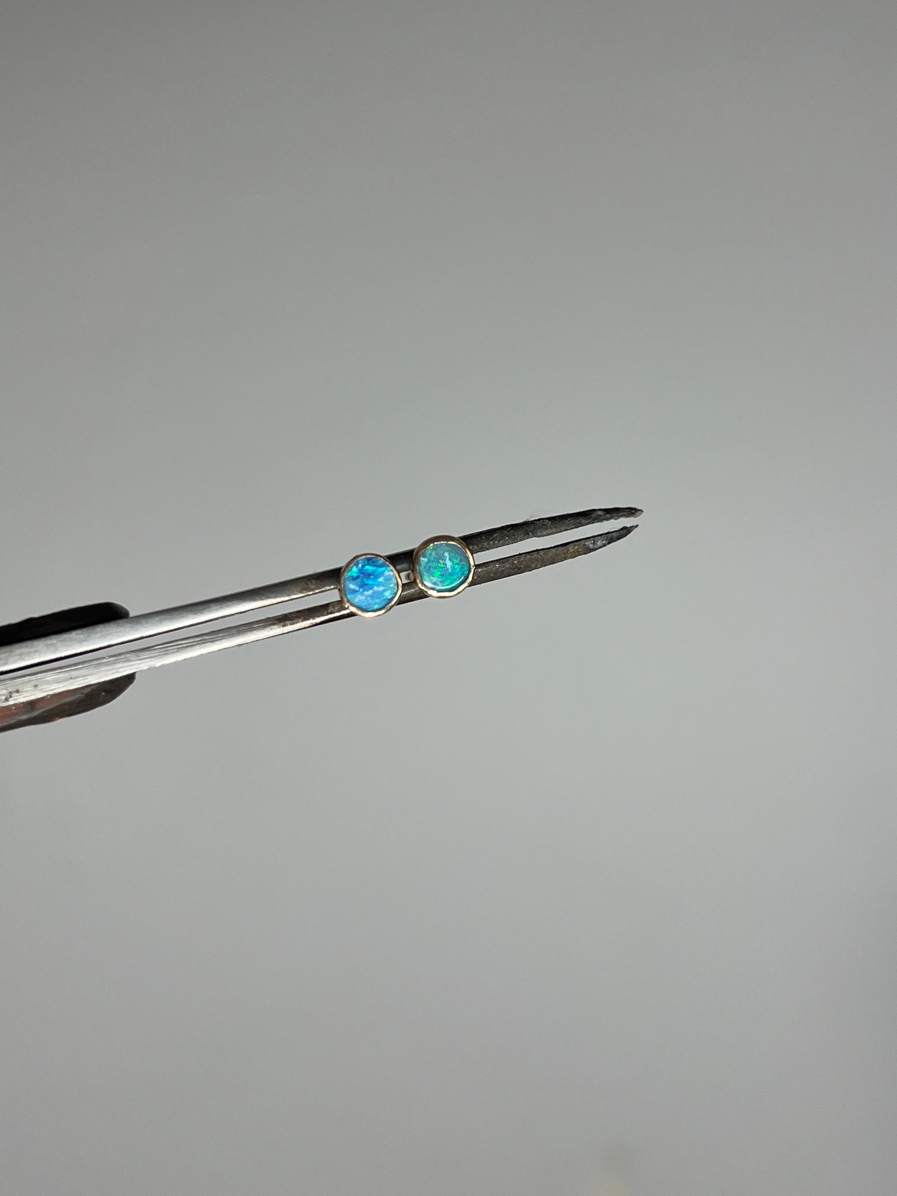 Gold Opal Magic Studs