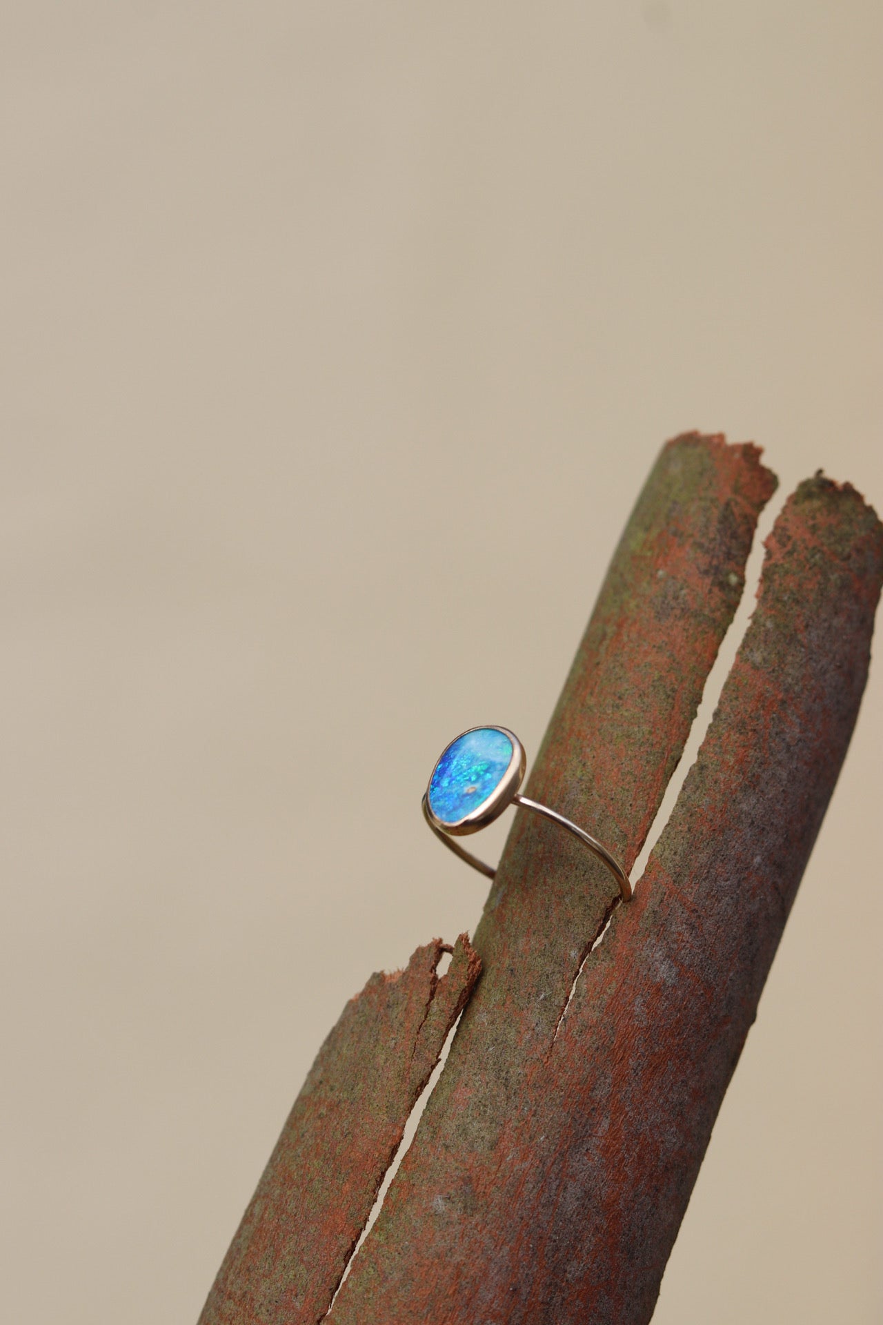 Opal Gold Ring - Size 8.15
