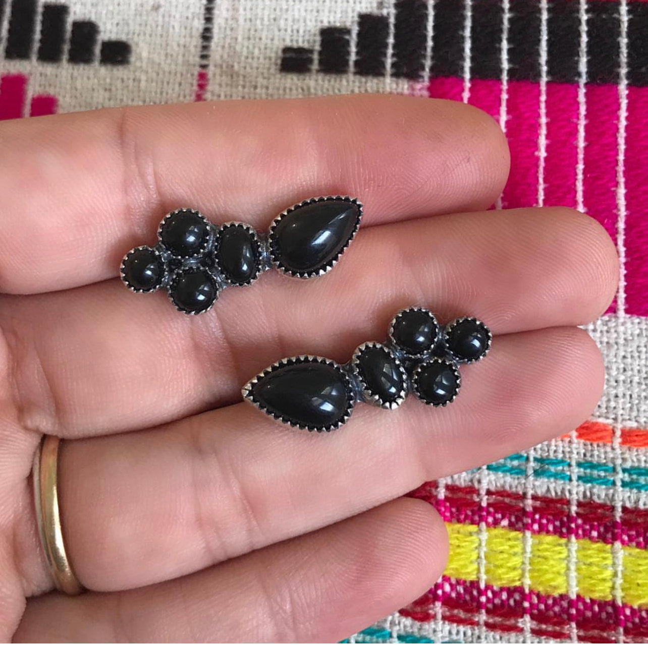 Sweetheart Black Onyx Ear Climber