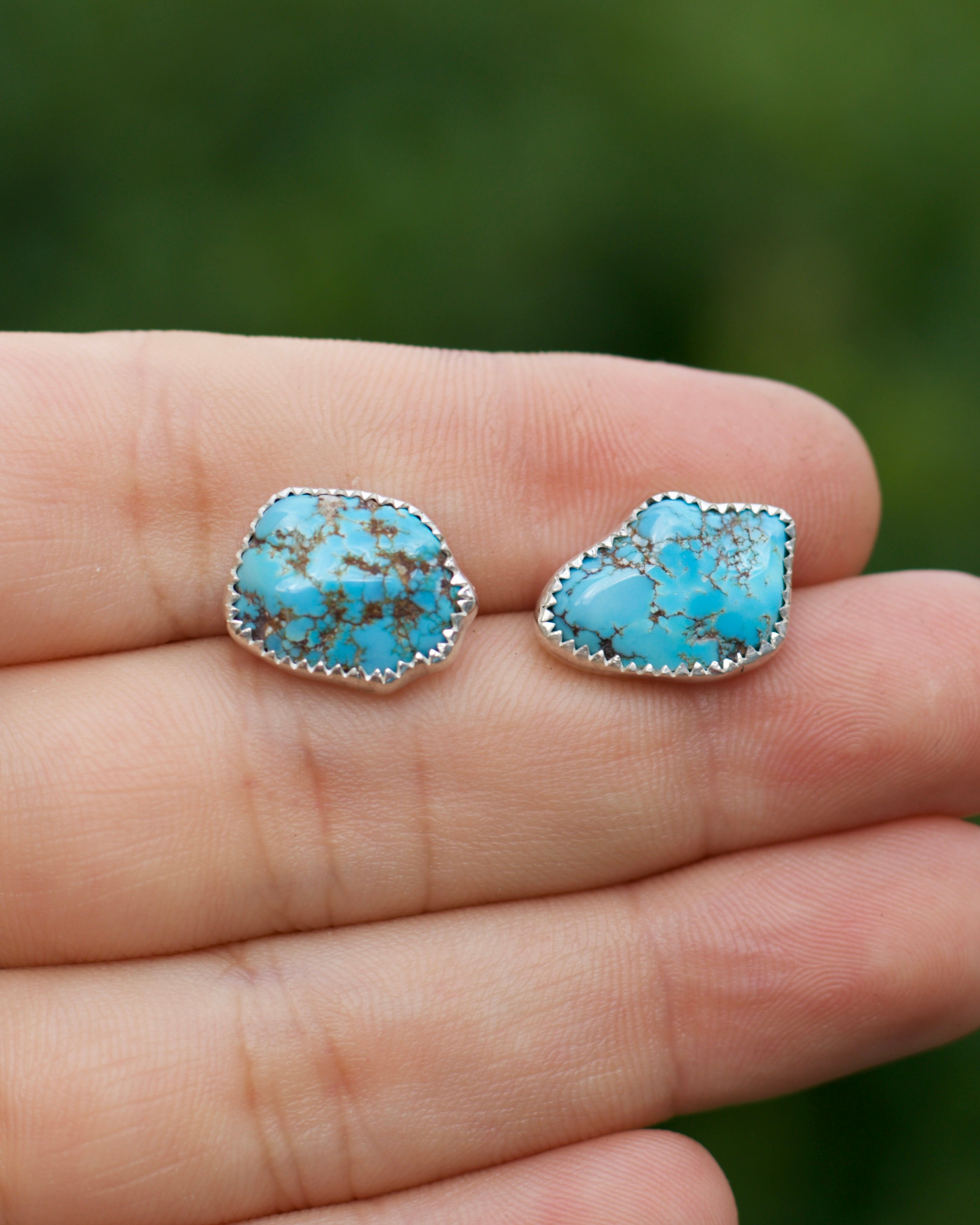 Flow Earrings Lavender Turquoise