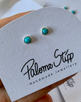 Sterling Silver Turquoise or Pearl Stud