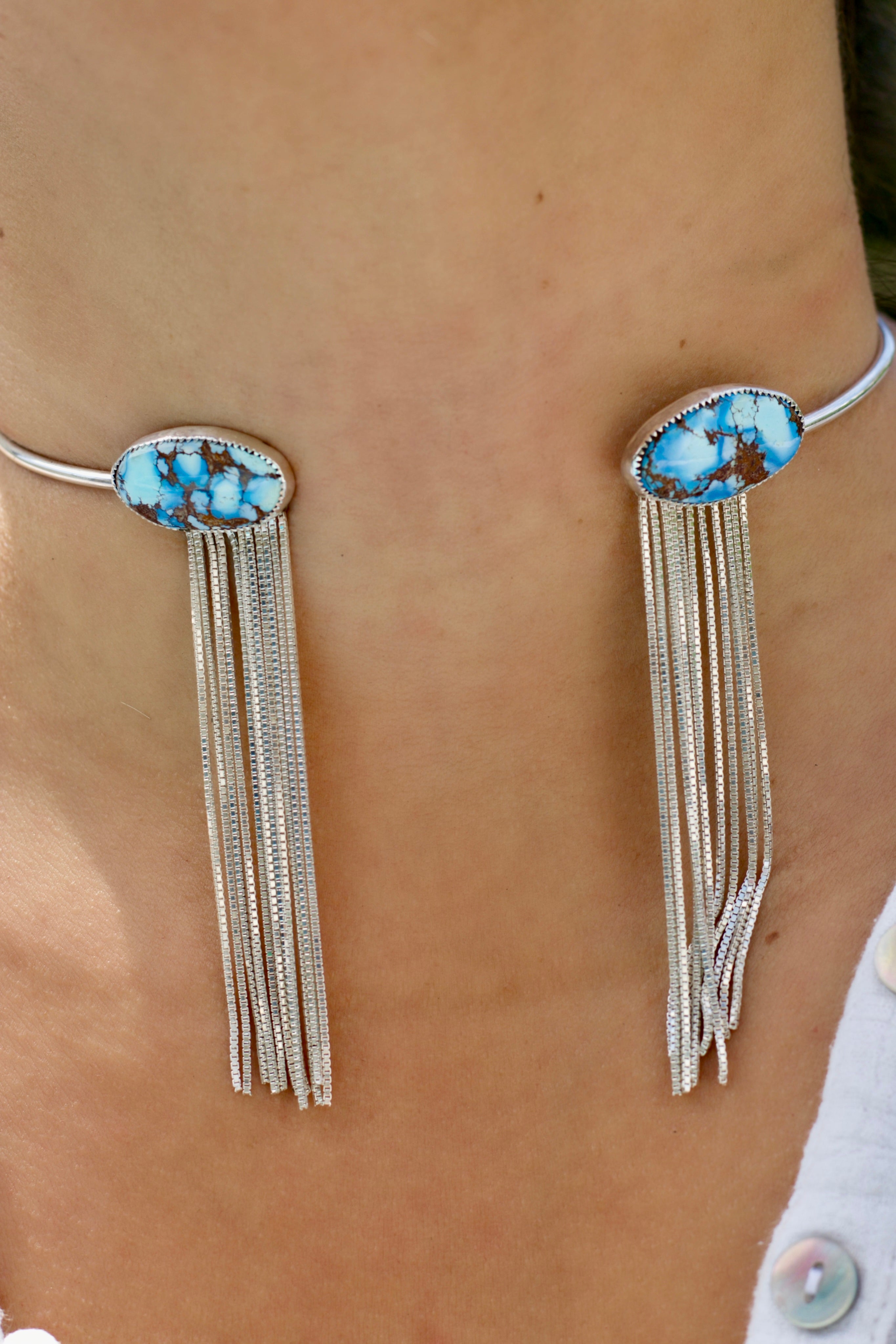 Flow Choker high Grade Lavender Turquoise