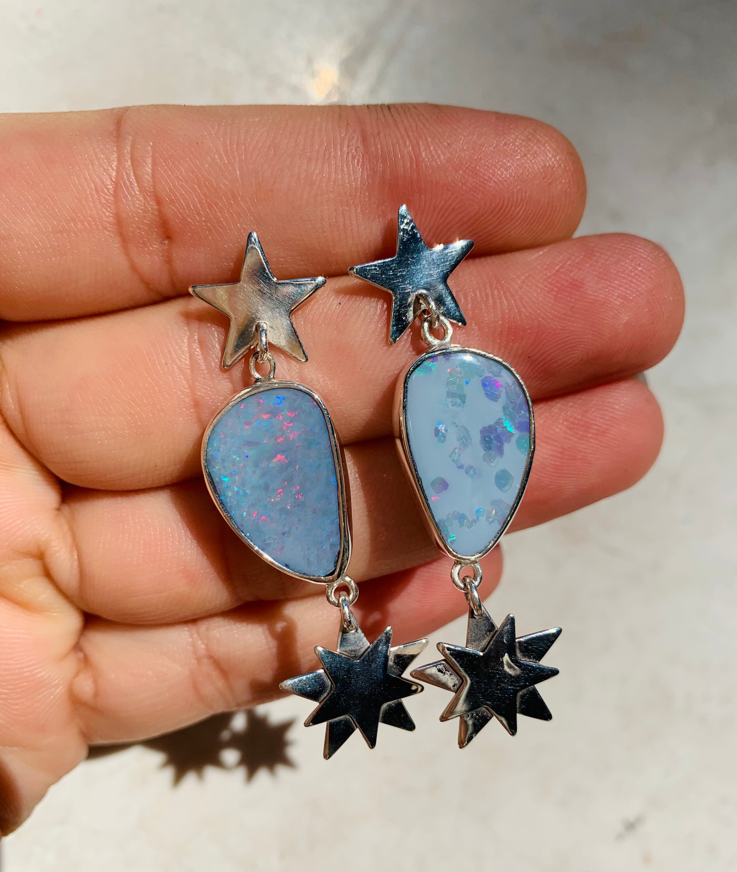 Starburst Opal Earrings