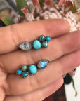 Sweetheart Moonstone and Turquoise Ear Climber
