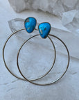 Turquoise Orbit Hoops
