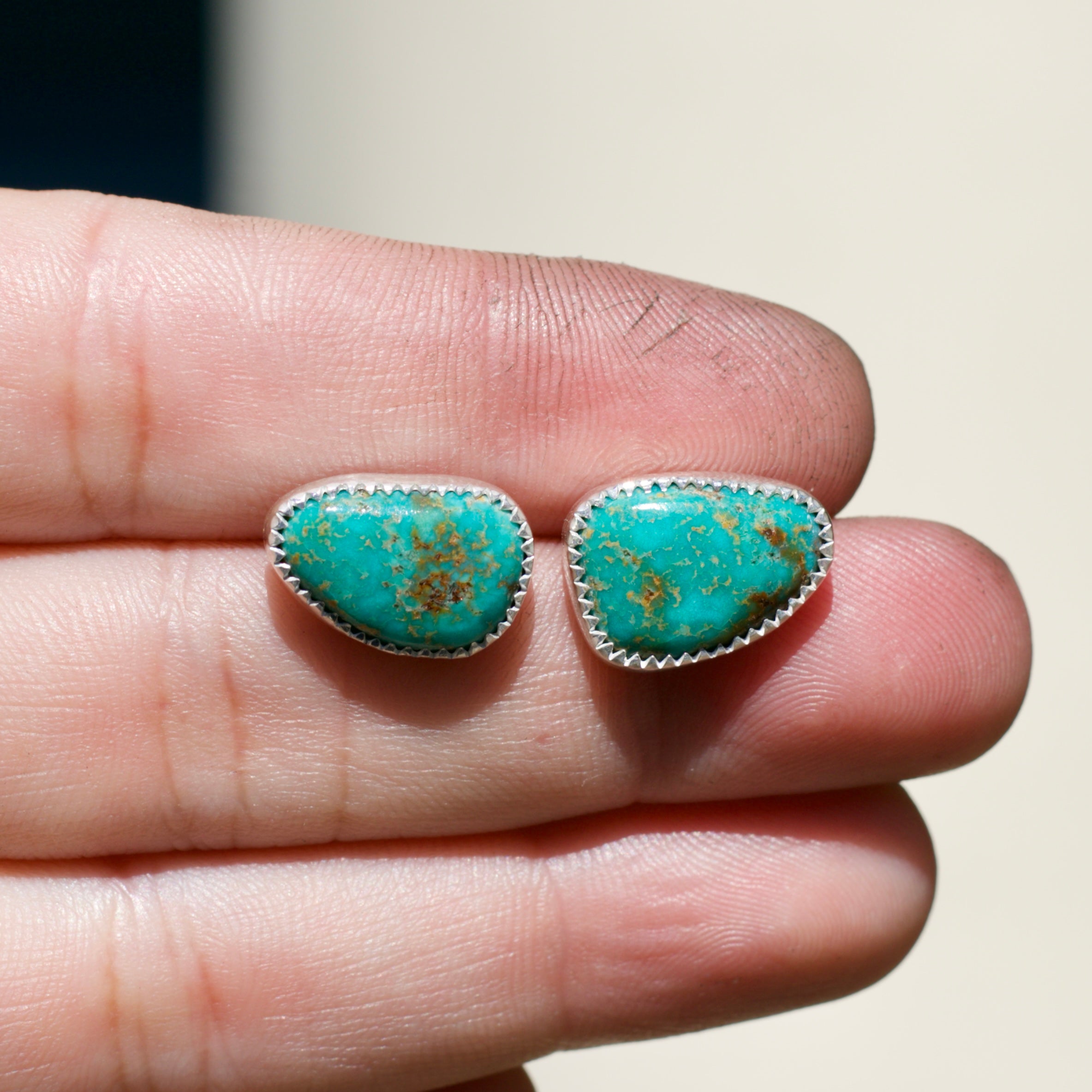 Flow Earrings Royston blue and green Turquoise