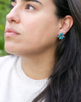 Pre-Order Plume Earrings. Turquoise and Opal