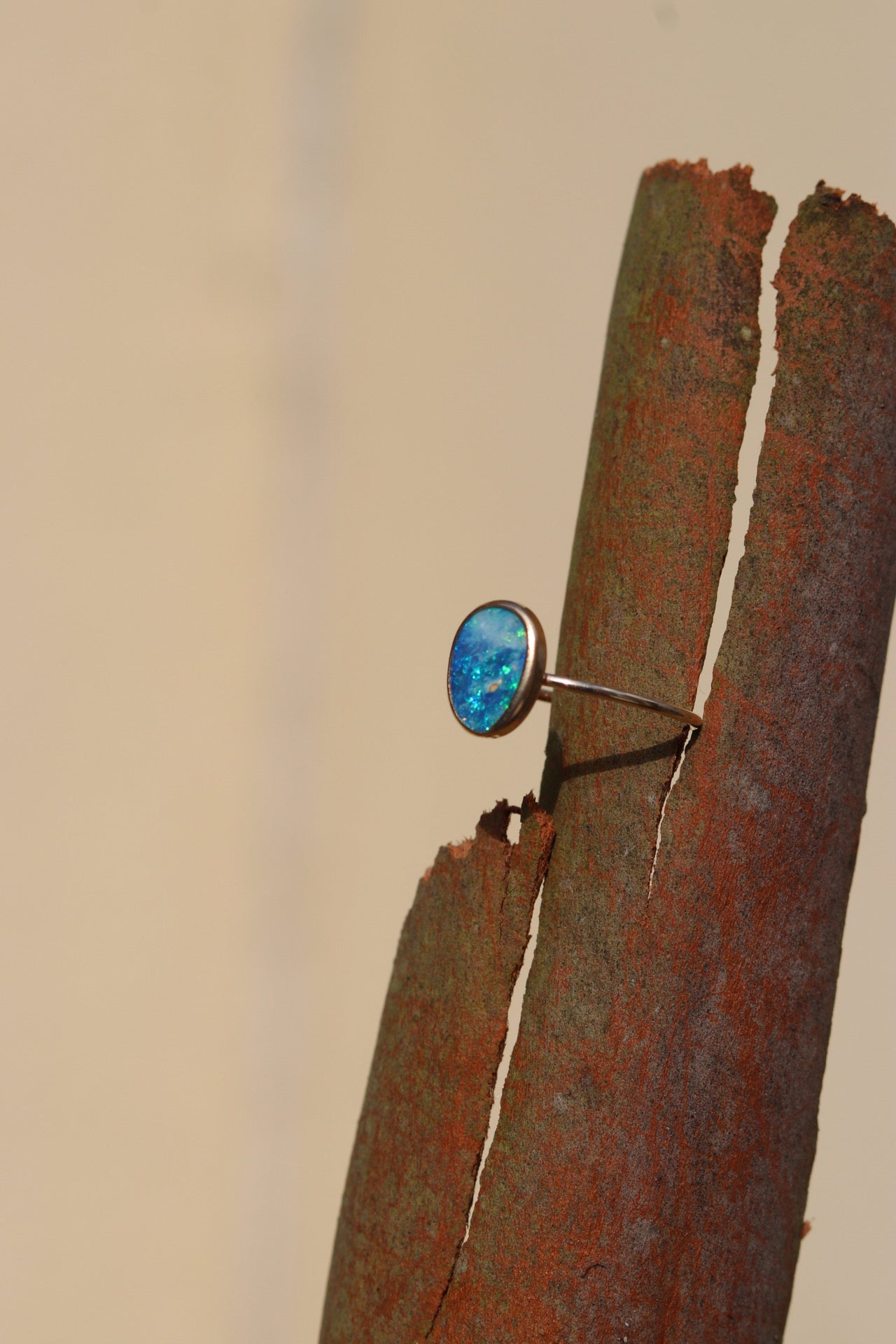 Opal Gold Ring - Size 8.15